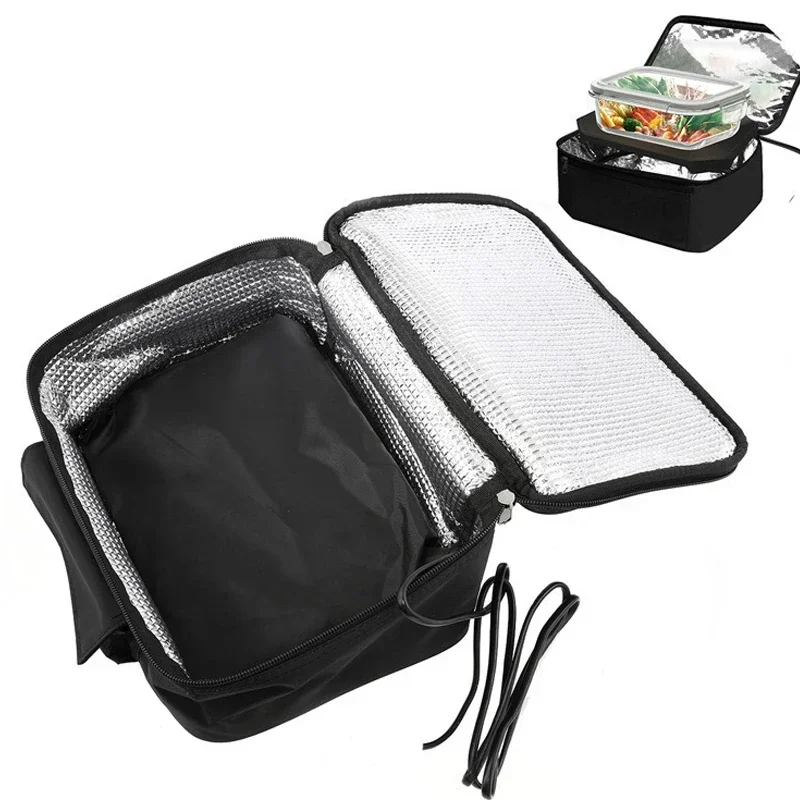 Portable Car Food Warmer Bag 12V Personal Car Electric Lunch Warmer Food Cooking Reheating Lunch Bag for Car Truck Work Travel