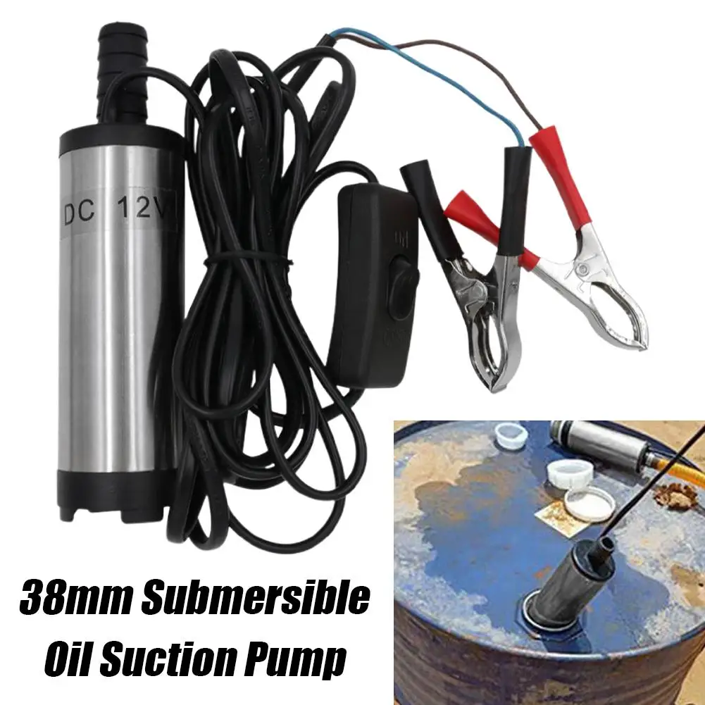 Electric Fuel Transfer Pump Water Oil Transfer Refueling Submersible Pump For Diesel Water Pump 12V 38mm For Car Motorbike