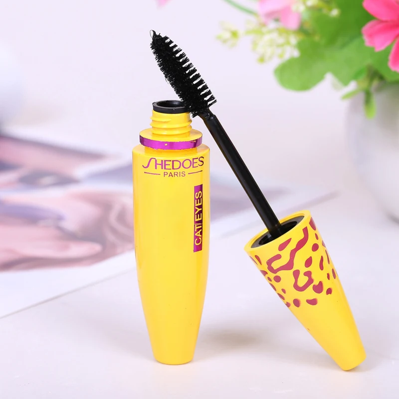 Thick Curling Mascara Yellow Tube Black Long Lasting Waterproof Eyelash Extension Cream Professional Eye Makeup Cosmetics TSLM1