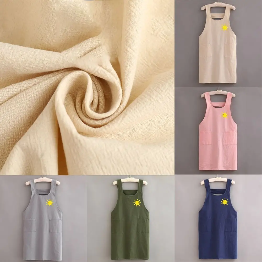 Cleaning Accessories Pure Cotton Kitchen Aprons Breathable Anti fouling Adult Waist Aprons Home Cooking Cooking Smock Female