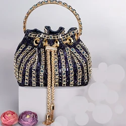 Nigeria Diamonds Tassel Evening Ladies Evening Clutch Bag Small Bag Chain Rainbow ColorBag