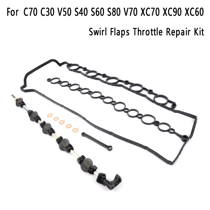 Car Swirl Flaps Throttle Repair Kit 30713459 31216460 8631582 For Volvo C70 C30 V50 S40 S60 S80 V70 XC70 XC90 XC60