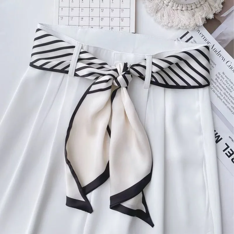 "وشاح طويل رقيق مع حزام - شريط شعر نسائي متعدد الاستخدامات، إكسسوار شعر فاخر وشريط للرقبة" #5