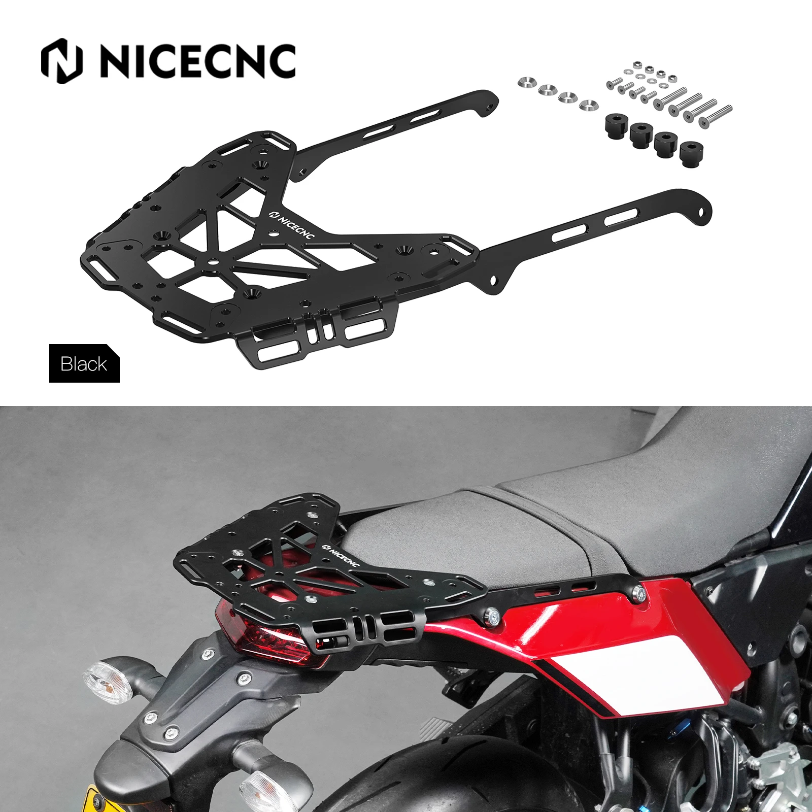 

For Yamaha Tenere 700 XTZ 700 T700 2019-2024 Motorcycle Rear Luggage Rack Top Case Bracket Cargo Rack Rally Edition 2020-2024