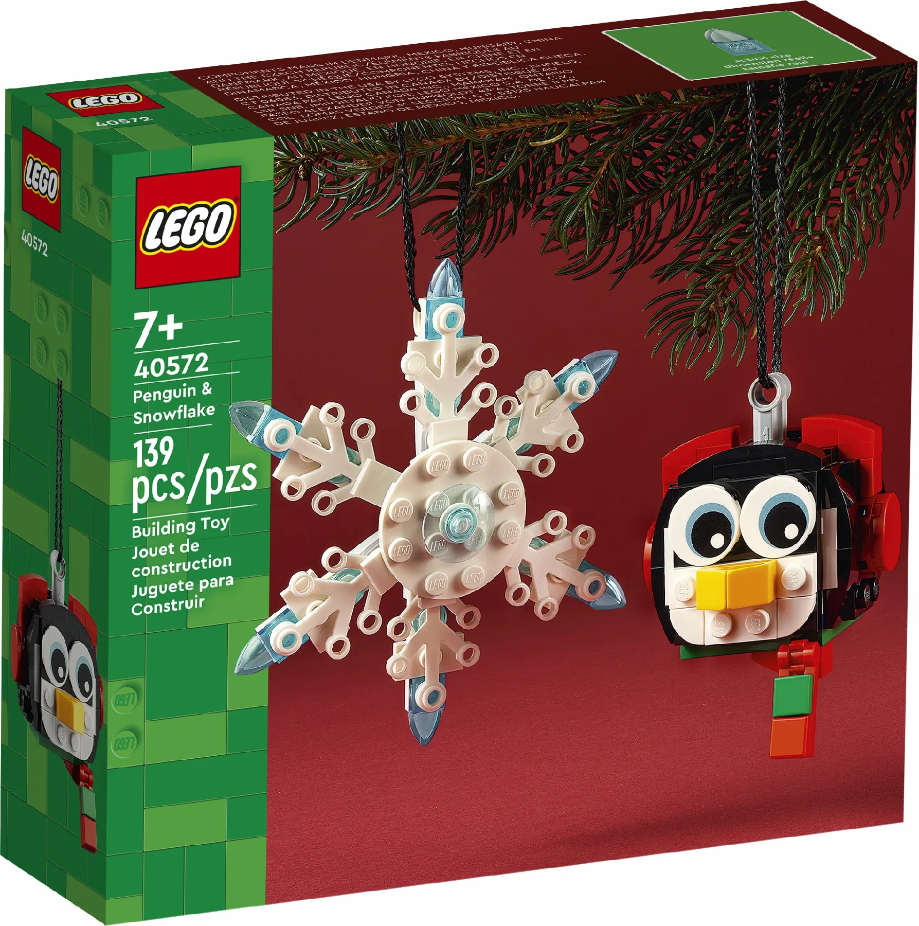 LEGO Penguin & Snowflake Children Building Blocks Toys for Children\'s Kids Birthday Christmas New Year Gift 40572