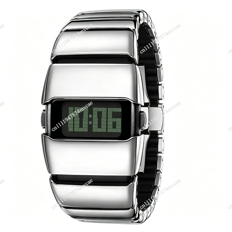 Y2K Style Men's and Women's Watches, Frosted Silver Strip Niche Trend Watches