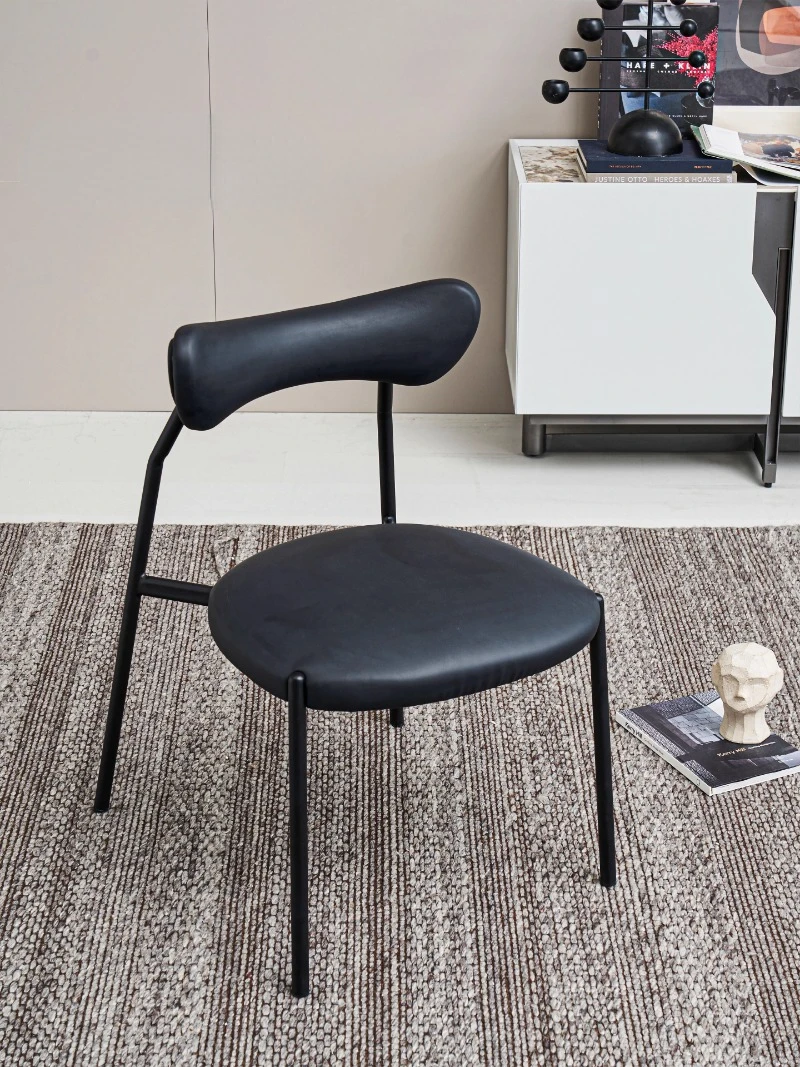 Dining chair / no armrests / minimalist / microfiber leather /