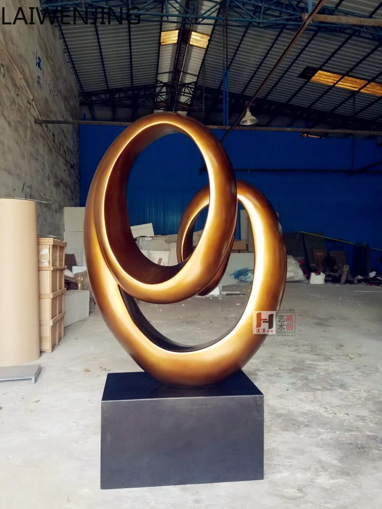 HLZ Resin Fiberglass Creative Abstract Minimalist Garden Landscape Sculpture Ornament