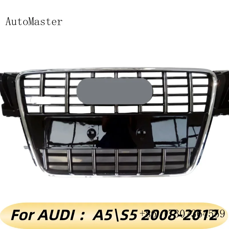 

For Audi A5/S5 (2008-2012) | Glossy Black Racing Front Upper Honeycomb Grille Cover | Stylish Car Accessory to Boost Front-End A
