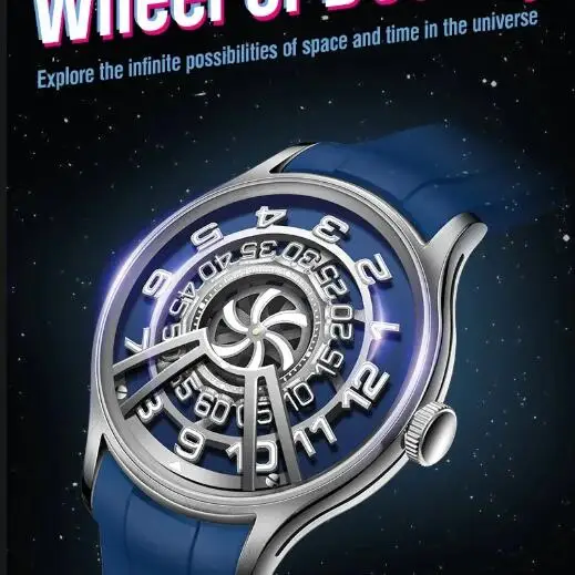 OBLVLO Men Automatic Watch 41MM Mechanical Wristwatch Luminous 50M Waterproof Sapphire Unique Design Rotatable Time Dial