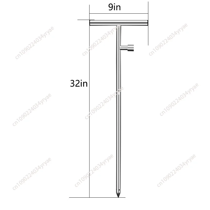 Heavy Plant Root Watering System Stainless Steel Deep Root Irrigator Fertilizer Bottle Watering Pile with T-Handle