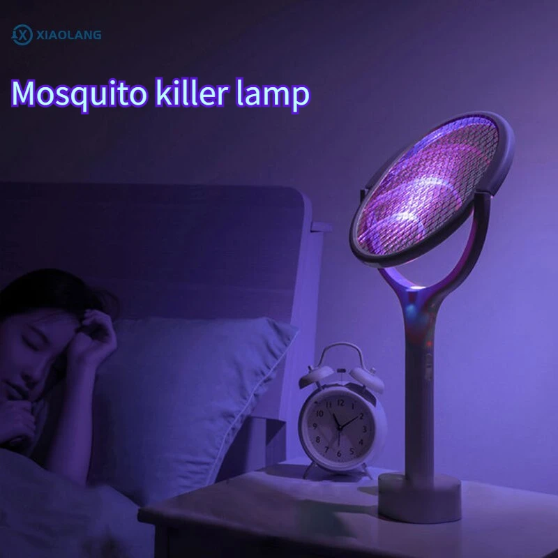 

5 in 1 Fast Charging Racket Kill Fly Bug Safety Insulated Battery Powered Lamp ABS Adjustable Electric Mosquito Swatter