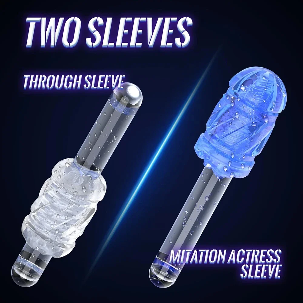 Leten Dual Handles Sex Machine Powerful Electric Thrusting Male Masturbator Adult Toys 2 Soft Sleeve Voice Penis Trainer Sex Toy - view 6