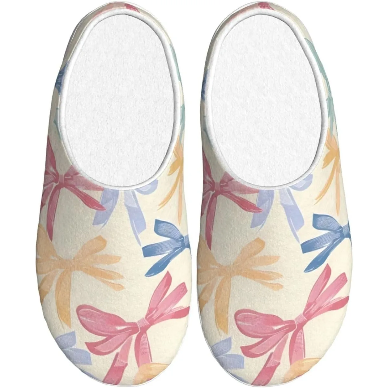 

Женские уютные тапочки с ярким бантом, домашние и уличные домашние тапочки из мягкого хлопка с противоскользящей подошвой