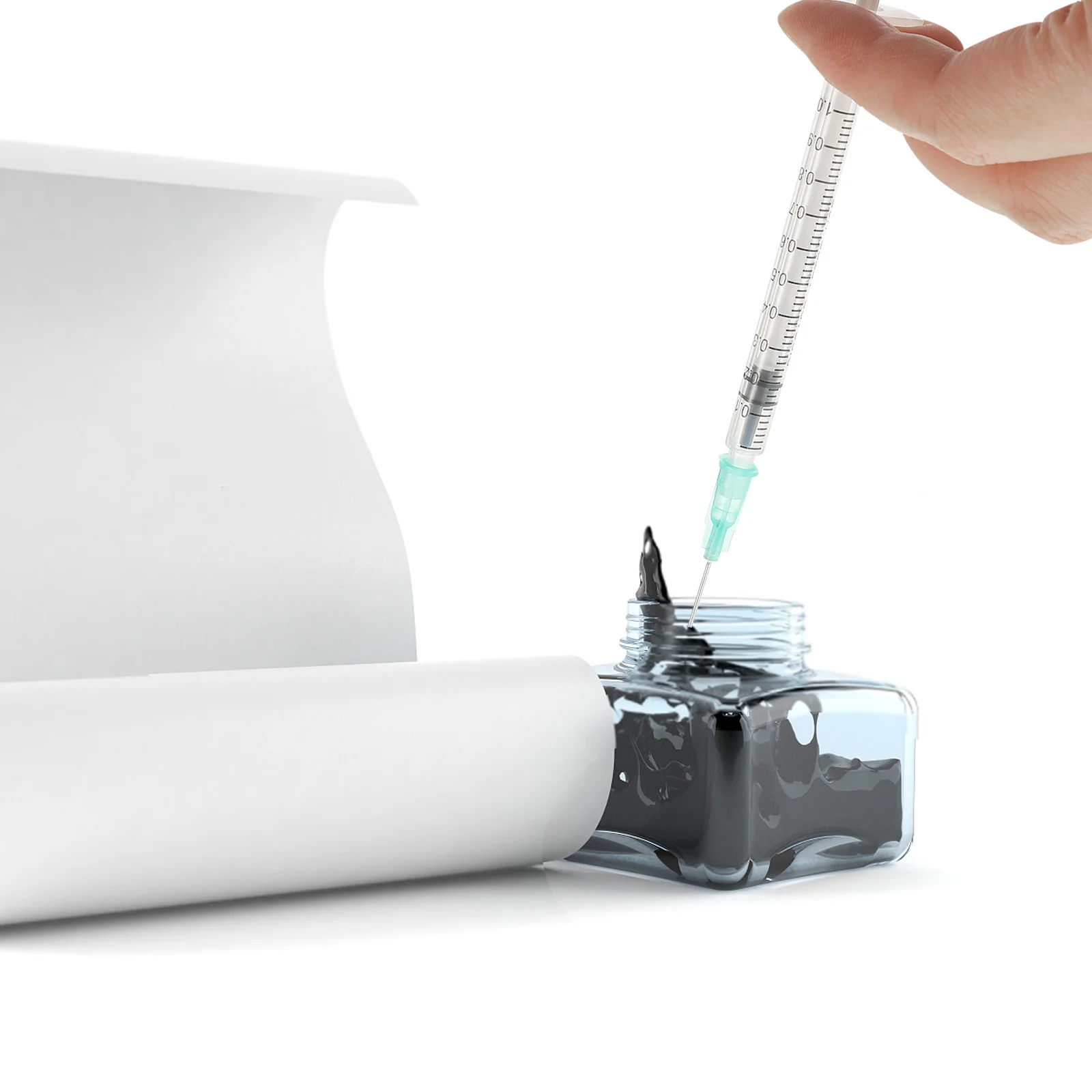 

Needle Ink Converter For Fountain Pen Transparent Stainless Steel Stationery Refill Tool Pen Ink