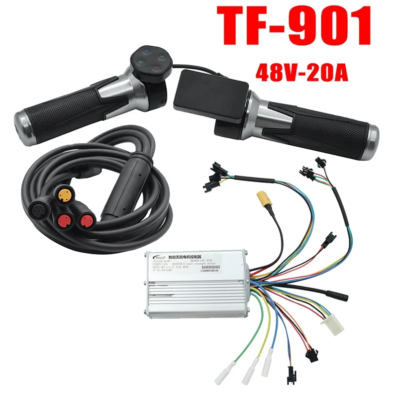 TF-901 LCD Acceleration Instrument+DC48V 20A Intelligent Brushless Controller For Electric Scooter E-Bike Universal