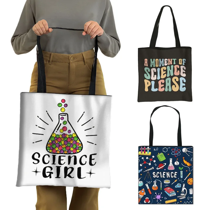 

Сумки для покупок для девочек на науке, женская сумка «Момент науки», сумки для хранения «Волшебный ученый», сумка для покупок для девочек, подарок