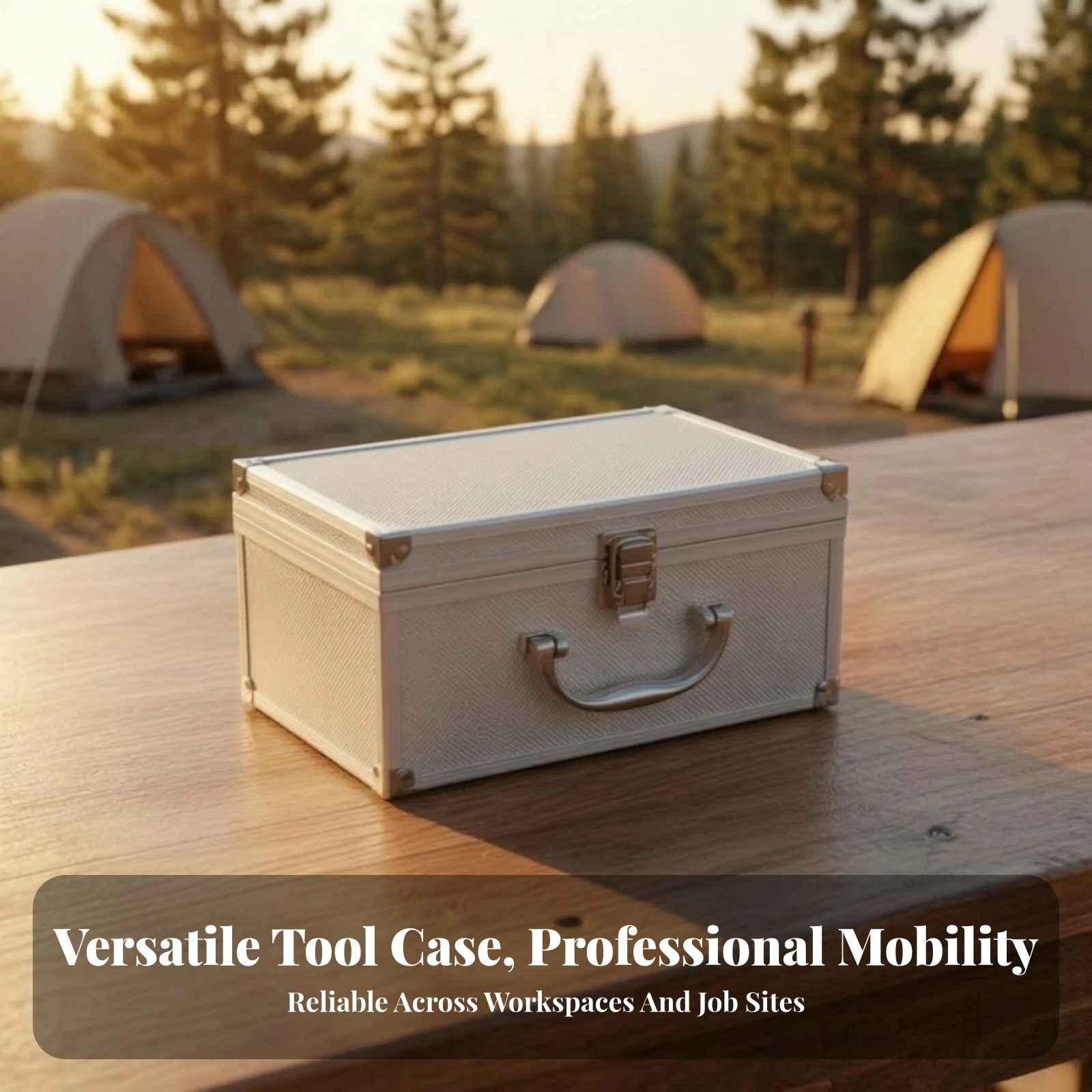 Tool Storage Box with Foam Padding Safeguarding Aluminum Tool Box Hard Case with Foam Customizable Portable Hard Case Lockable