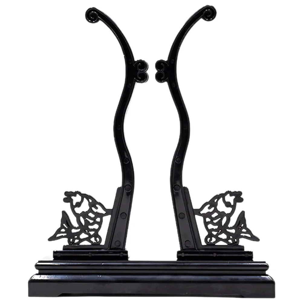 

1pcs Fan Stand Holder For Folding Circle Fans Chinese Style Display Base, Lightweight Plastic Fan Rack For Home Decoration Gift