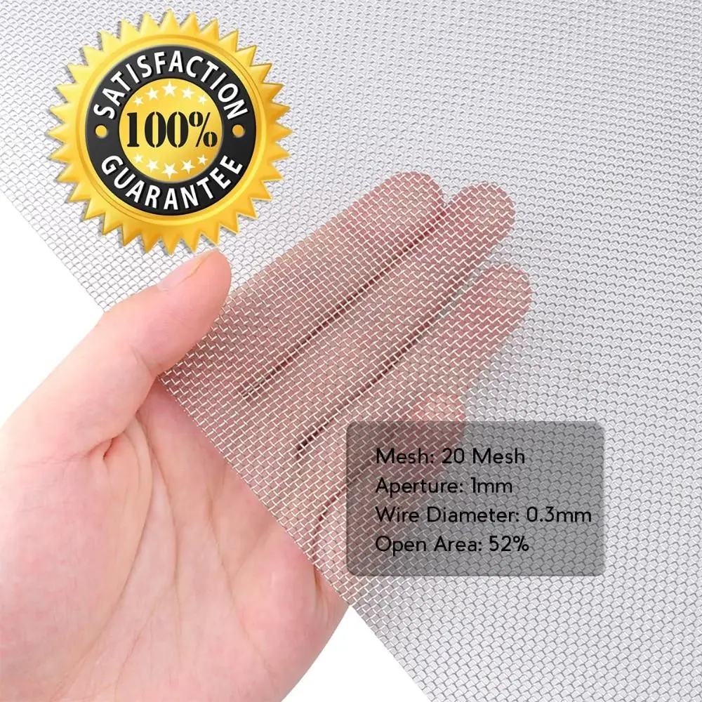 20 Mesh Wire Mesh Screen Sturdy No Rust 15X21CM Window Screen Mesh 31X21CM Metal Mesh Screen DIY Projects Cage Vent Garden