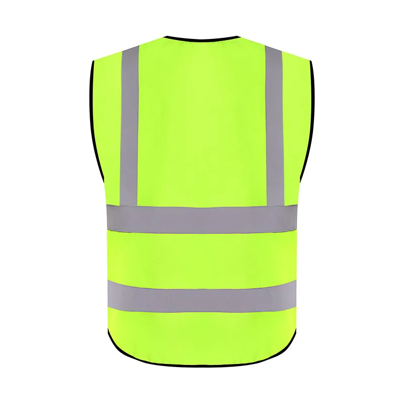 Reflective Safety Vest Red High Visibility Vests with Zipper Multi Pockets Work Safety Vest for Men