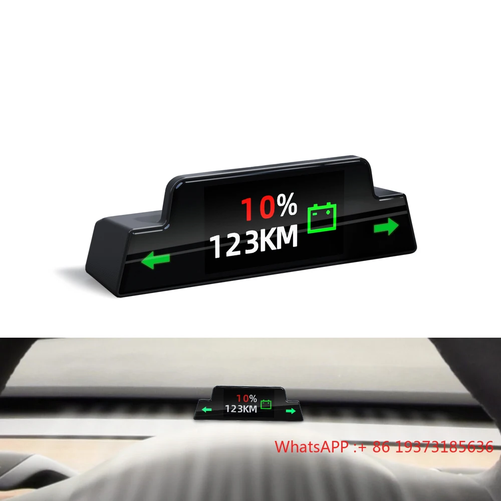 

Vjoycar Mini Dashboard Smart Gauge for Tesla Model 3 Y 2021-2024 Speed Turn Signal Hidden in Gap Won't Block Air Vents