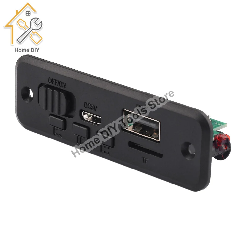 5V Bluetooth 5.0 Car MP3 Player Decoder Board 2*3W Amplifier Wireless FM Radio Module TF USB Handsfree Call