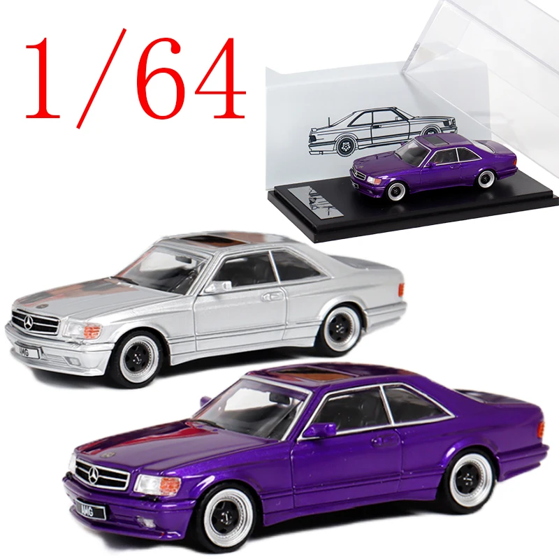 

RM Diecast 1/64 Diecast Mercedes-Benz Alloy Model Cars Benz 560 SEC AMG W126 Play Vehicles Toys for Boys Gift Original Box