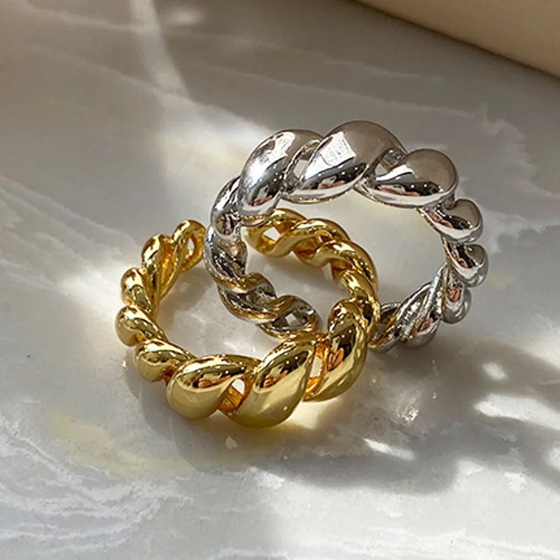 925 Sterling Silver Luxury Jewelry Croissant Wrap Stackable Rings For Women Wedding Engagement Accessories Jewellery Argent 925