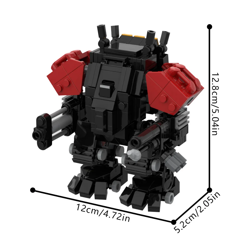 Moc filme helldiverseds automaton hulk mech monsterblocos de construção modelo gatling sentinela hulk scorcher tijolos montado brinquedo presente
