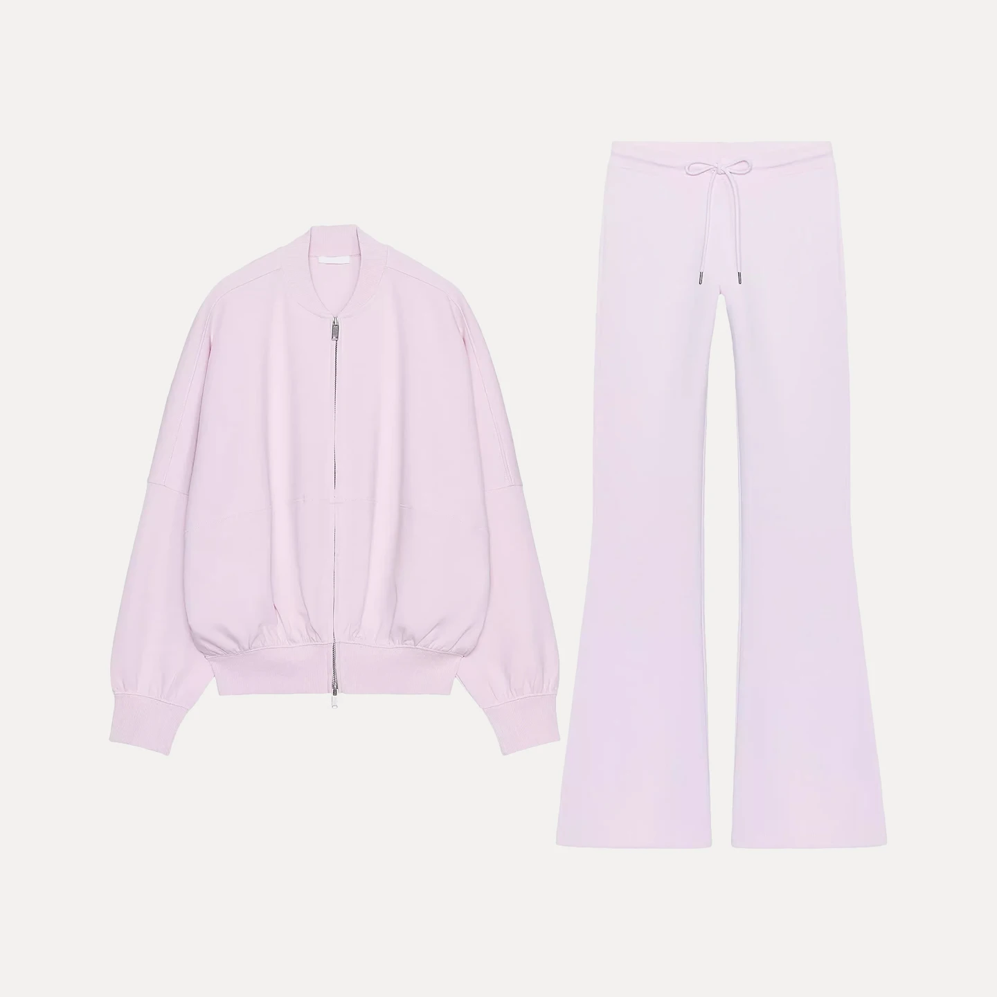 

Новый осенний женский комплект 2025: куртка-пилот и расклешенные брюки 364850, повседневный модный комплект для взрослых на все сезоны