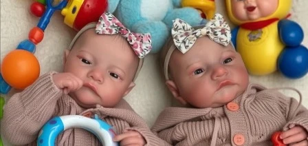 Npk 19''3d pele pintada veias visíveis corpo inteiro vinil macio reborn gêmeos levi acordado e dormindo bebê realista boneca de arte colecionável