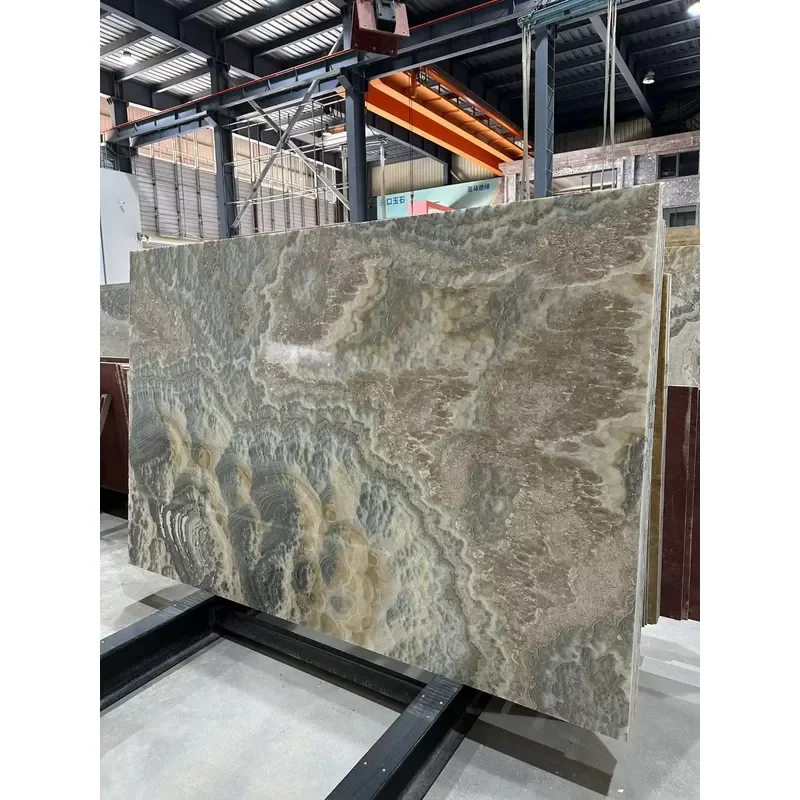 Natural Onyx Marble Slabs Dragon Veins Wall Slab Panel for Hotels and Interior Spaces