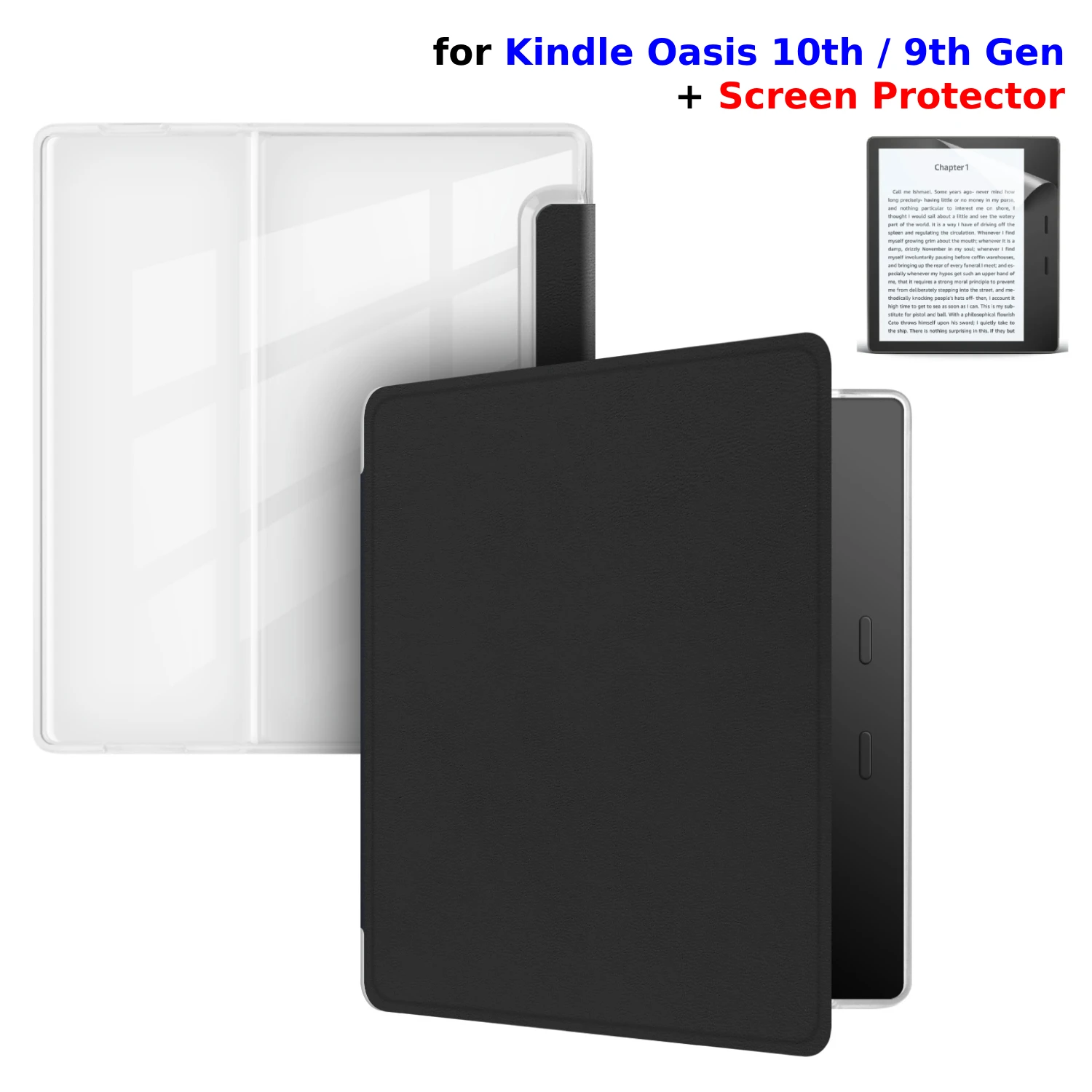 For Kindle Oasis 10th Generation Case 9th Gen + Screen Protector