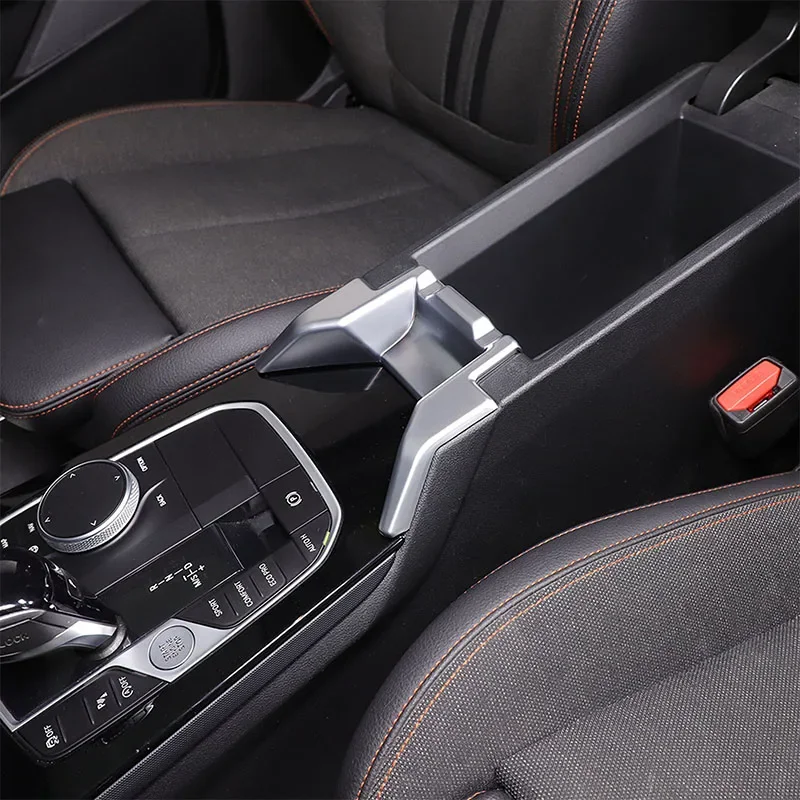 For BMW 1 2 Series F40 F44 2020-2024 ABS carbon fiber car center console armrest box front decorative panel sticker accessories