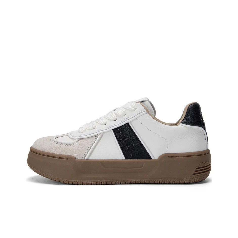Kappa Corner Paris Back to Back Abrasion Resistant Slip Resistant Low top Skateboard Shoes Women's Beige Black K0E25CC64J-027