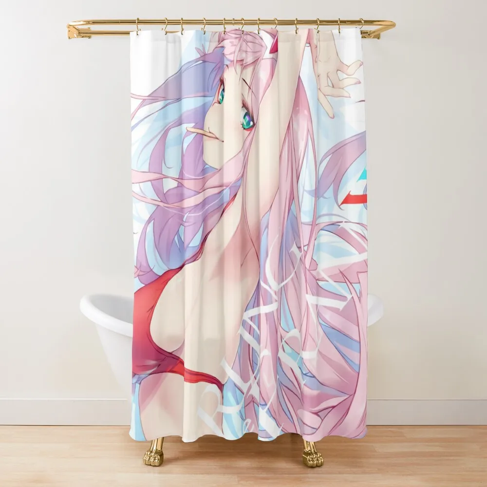 

Zero Two Darling in the Franxx Shower Curtain Bathroom Deco Transparent Bathroom Shower Waterproof Shower Curtain
