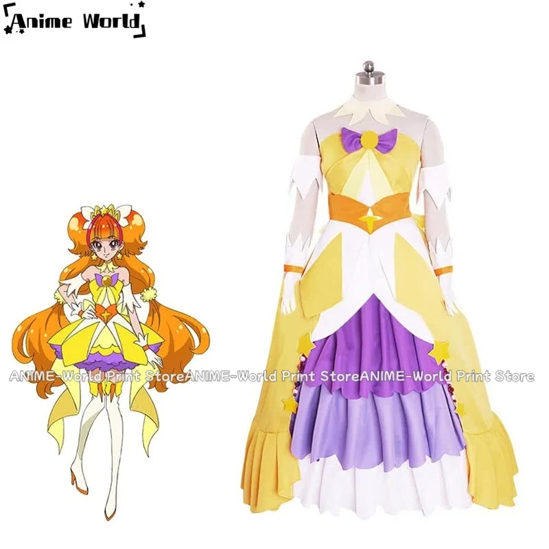 

《Custom Size》Anime Fresh Pretty Cure! Amanogawa Kirara Cosplay Costume Halloween Costumes