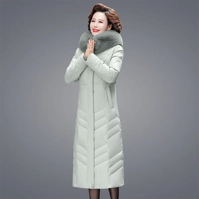 

Loose and Comfortable Cotton Coat Women's Long Over Knee 2024 New Mom's Winter Dress Foreign Style Thickened P49