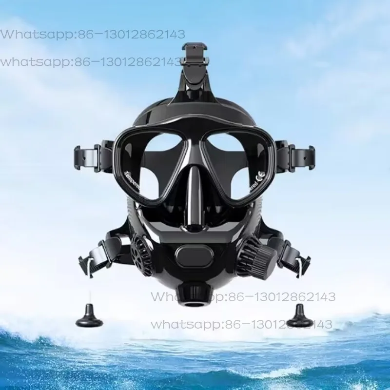 Mask Silicone Full Face Diving Helmet M8058 Mask Connected to Underwater Nose Breathing Apparatus