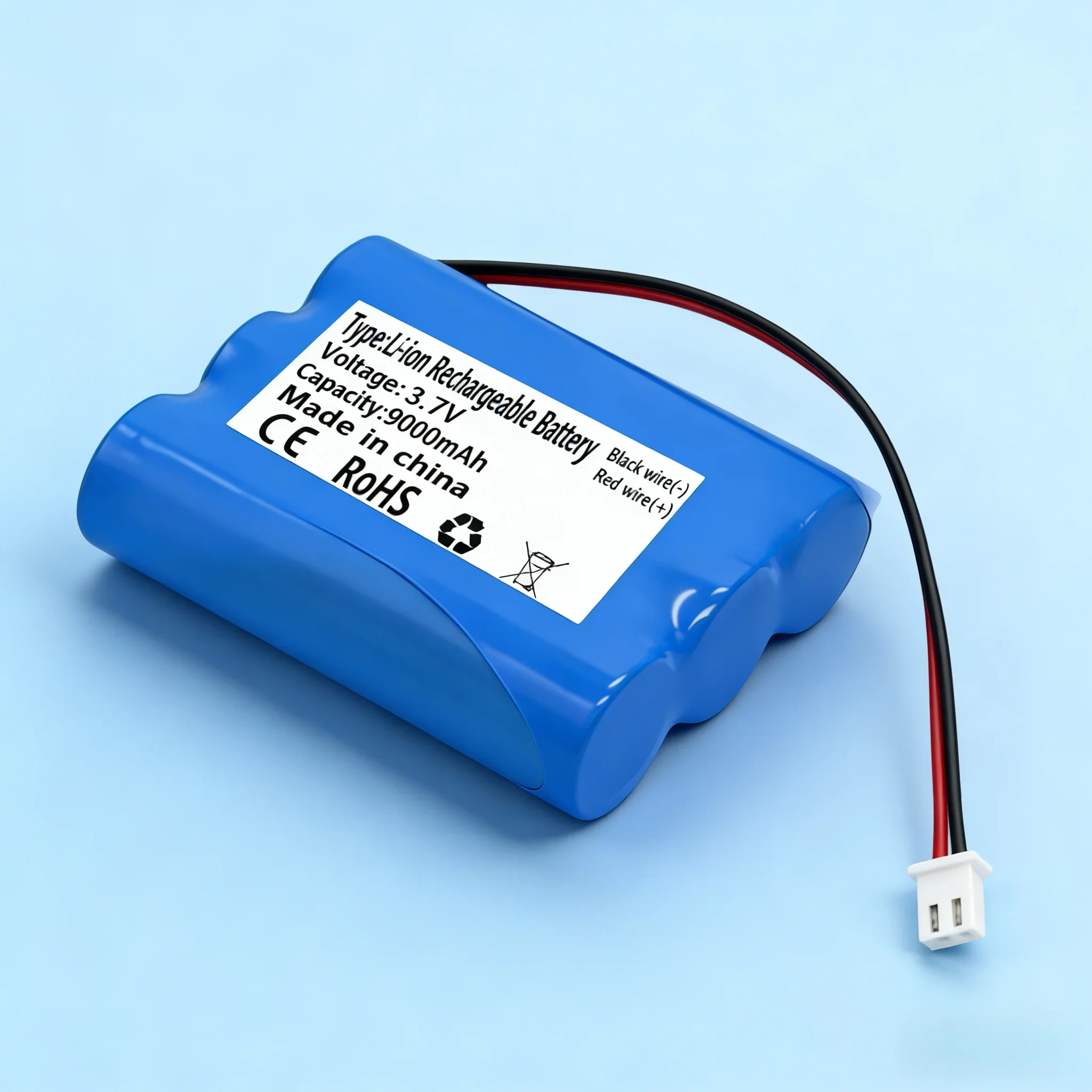 

1S3P 3.7V9000mAh 18650 Lithium Battery with XH2.54-2P Plug For Fishing LED Light Bluetooth Speaker 4.2V Emergency Light Backup