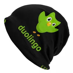 Duolingo Owl Duo Warm Knitted Cap Hip Hop Bonnet Hat Autumn Winter Outdoor Beanies Hats for Unisex Adult