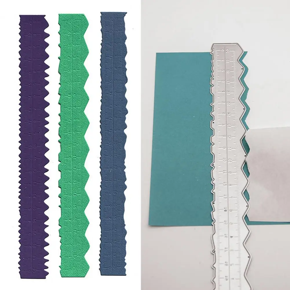 Irregular Edge Ruler Multifunctional Ruler Metal Paper Tearing Ruler Set for Diy Craft School Office Irregular for Scrapbooking