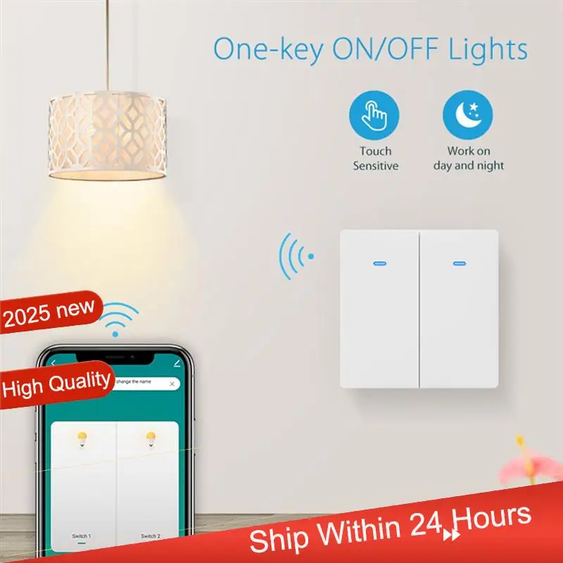 

AC18(Guaranteed) NEO Tuya Wifi Intelligent European 2-Way Mechanical Light Control Switch Tuya Wifi EU Light Switch Easy To Use