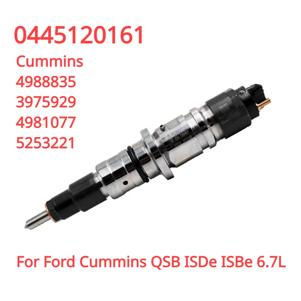 

0445120161 New Diesel Fuel Injector 4988835 3975929 4981077 5253221For Ford Cummins QSB ISDe ISBe 6.7L