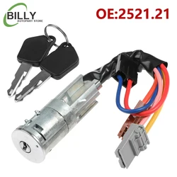 2521.21 252121 Car Ignition Lock Cylinder & Switch 2 Keys for Peugeot 106