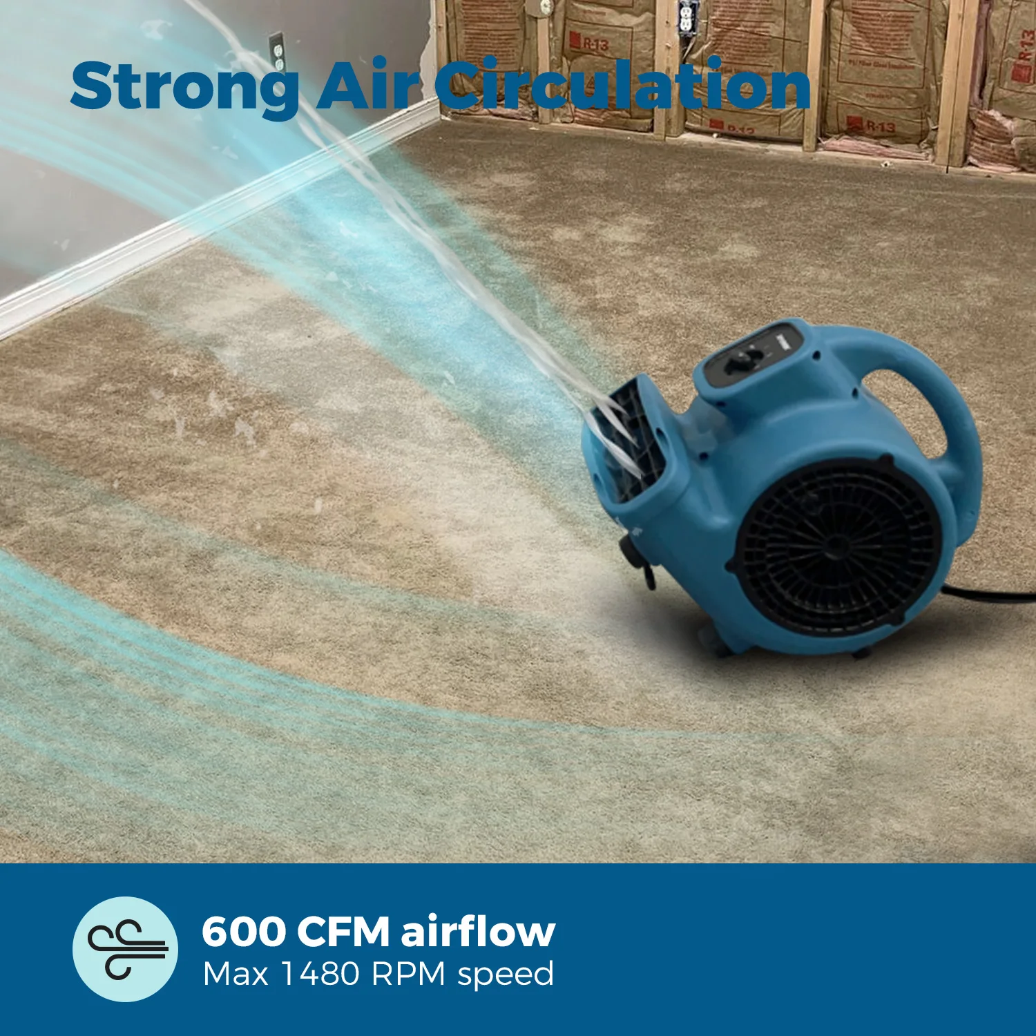 XPOWER P-80A محرك الهواء منفاخ الأرض التجاري عالي الطاقة سوبر ماركت منفاخ الهواء مجفف أرضية المنزل تجفيف السجاد