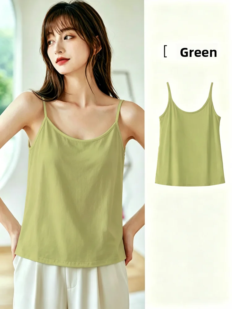 Ice Silk 2026 Summer New Women's Large Size Loose Camisole Tank Top Inner Wear Belly Conceal Slimming Outerwear Base Shirt