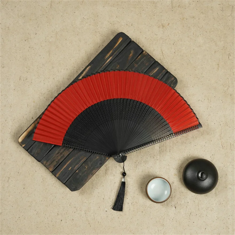 Chinese Style Bamboo Folding Fan, Classical Carving Craft