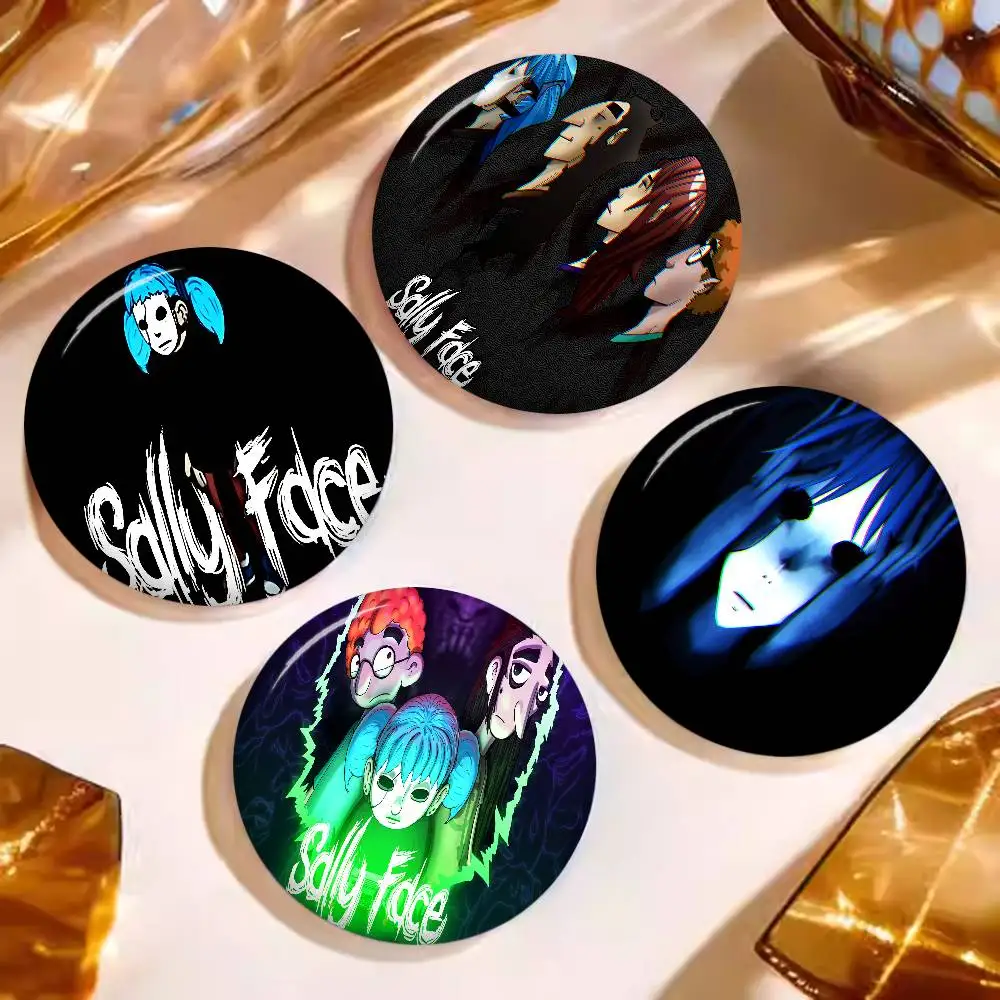 Game Sally Face New  Brooches Soft Button Pin Funny Silly Gnarpy on A Skateboard Meme Badge Gamer Collection Gifts